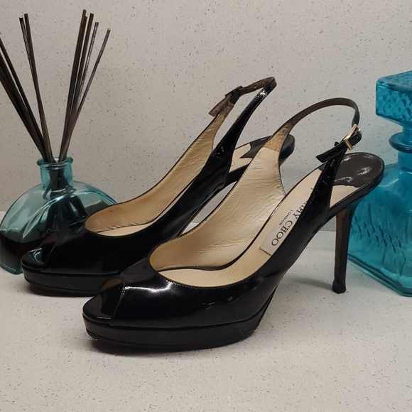 JIMMY CHOO patent leather pumps (sz 8.5) - Picture 3 of 10